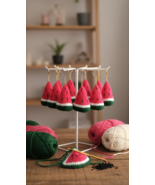 Soft Yarn Watermelon Keychain – Unique Handmade Gift - $20.00