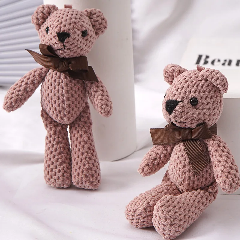Play 15CM Bear Stuffed Plush Play Baby Cute Dress Key pendant Pendant Dolls Gift - £23.32 GBP