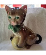 Royal Copley cat with ball planter, large 8&quot; tall, vintage - $30.00