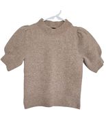 Banana Republic Womens XS Tan Wool Alpaca Blend Puff Sleeve Quiet Luxury - $34.99