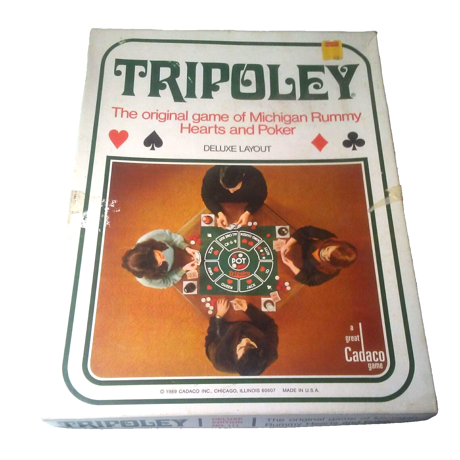 Vintage 1969 Cadaco TRIPOLEY Deluxe Edition 111 Playing Mat Only (in box) - $12.86