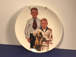 Vintage Knowles Collector Plate Norman Rockwell Sunday Best Vignette Series Boys - $16.78