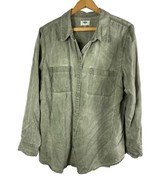 Old Navy XL Shirt Button Down Green Tencel Lyocell Womens Shacket Everyday - £35.28 GBP