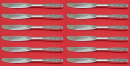 Contessina by Towle Sterling Silver Butter Spreader HH Modern Set 12 pcs 6 5/8&quot; - £265.81 GBP