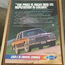 GM Chevrolet Caprice 1982 Car Auto Vintage Print Ad 8 inch Tall - $9.49