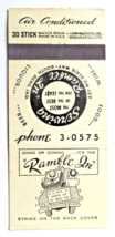 Ramble In - South Bend, Indiana Restaurant 30 Stick Matchbook Cover Matchcover - £1.56 GBP