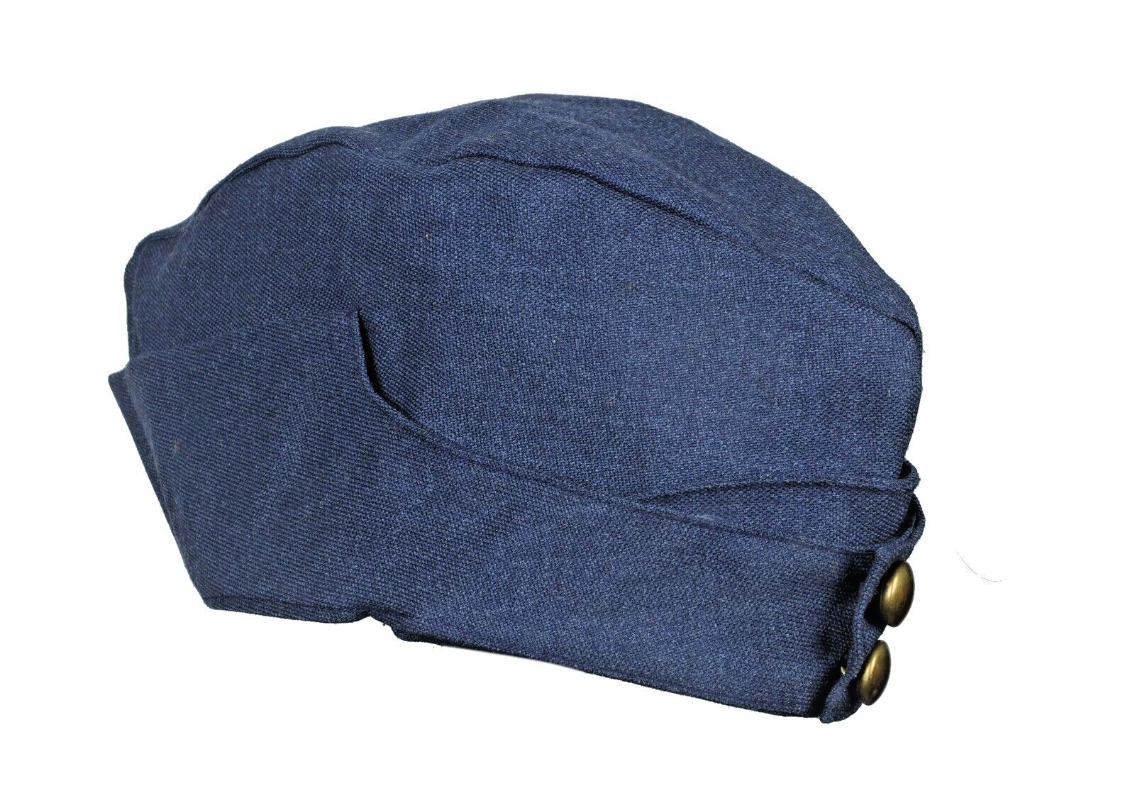 WWII British Military Cap 1940 Chip Hat Uniform Blue Kings Crown Side Ca... - $23.06