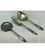 VTG Holmes &amp; Edwards Plated Silver Serving Spoon Fork Set of 3 - €12,06 EUR