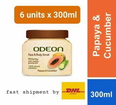 ODEON Face &amp; Body Scrub Papaya &amp; Cucumber 6 unitsx300ml shipment by DHL Express - £78.13 GBP