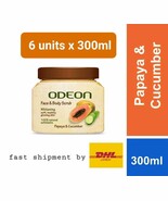 ODEON Face &amp; Body Scrub Papaya &amp; Cucumber 6 unitsx300ml shipment by DHL ... - $135.26 CAD