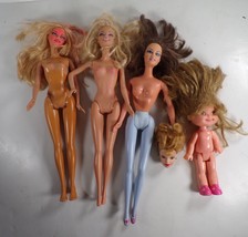 3 Nude Damaged Barbie Dolls for Parts/Repair/Custom + Sweet Treats Choco... - £6.17 GBP