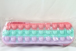 Pop-it (new) POP-IT PENCILE CASE - LAVENDAR, MINT GREEN &amp; PINK W/ ZIPPER - £8.75 GBP