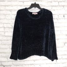 Philosophy Sweater Womens Small Blue Oversized Long Sleeve Chenille Pull... - $19.95