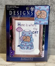 Designs For The Needle Counted Cross Stitch “Home Is Where The Cat Is” 5”X7” - £5.24 GBP