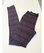 Icebreaker Merino Wool Base Layer Leggings Purple Geometric Print Size 2... - $670.75 MXN
