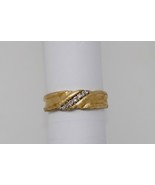 14k Yellow Gold Diamond Mens Band Size 10 - $349.99