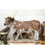Lifelike North American Texas Longhorn Cattle Cow Steer Collectible Figu... - $54.45 CAD