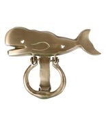 Nautical Marine Brass Metal Golden Sperm Whale Fish Door Knocker Sculpture - €34,34 EUR
