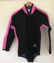 Action Plus Pink Black Legless Longsleeve Wetsuit XL Youth 38&quot; Chest - £29.22 GBP