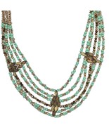 Vintage Multicolor Seed Beads Multi Strand Boho Necklace Womens Costume ... - $32.66