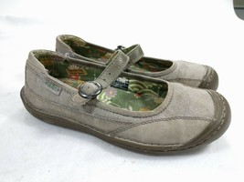 Keen Summer Buckle Gray Canvas Mary Jane Flats Shoes SZ 7 - $22.72