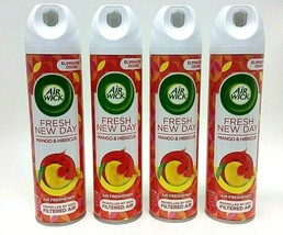 4pk FRESH NEW DAY Air Freshener Spray MANGO &amp; HIBISCUS Scent Eliminate O... - $30.85 CAD