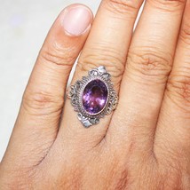 925 Sterlingsilber Natürlich Amethyst Ring Handmade Schmuck Geschenk für Sie - £33.61 GBP