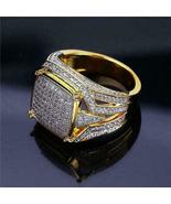 2.00CT Round Cut Simulated Diamond Men&#39;s Pinky Band Ring925 Silver Gold ... - £123.71 GBP