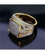 2.00CT Round Cut Simulated Diamond Men&#39;s Pinky Band Ring925 Silver Gold ... - $158.39