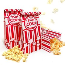 Paper Popcorn Bags For Family Movie Night Baseball Themed Carnival Christmas - £30.48 GBP