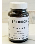 EREWHON  Vitamin C 500 mg Plus Rose Hips 100 Vegan Tabs,  Best By 04/13/... - $13.76