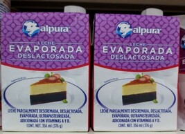 4X ALPURA LECHE EVAPORADA DESLACTOSADA LACTOSE FREE EVAPORATED MILK 4X 3... - $24.18