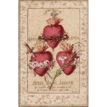 Hearts of the Holy Family – print – Including the Heart of St. Joseph - £8.56 GBP+