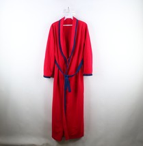 Vintage 70s Streetwear Womens Medium Distressed Belted Velour Bath Robe ... - £30.99 GBP