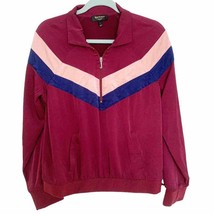 Juicy Couture Colorblock Satin Half Zip Tracksuit Jacket As Seen On Vogue Runway - £87.93 GBP