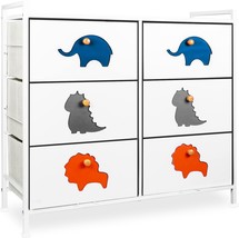 Boy Storage Organizer Dresser For Baby And Child With 6 Drawers And A Wood Top - £104.52 GBP