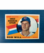1960 TOPPS BASEBALL SPORT MAGAZINE ROOKIE STAR BOB WILL #147 (NM) - $28.50