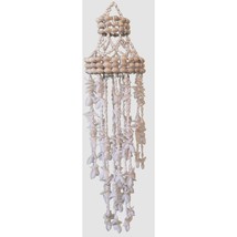 Seashell Shell Wind Chime Chandelier Hanger Coastal Patio Beach Cowrie 25&quot; - £33.11 GBP