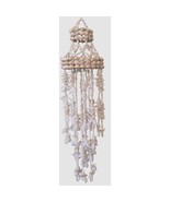 Seashell Shell Wind Chime Chandelier Hanger Coastal Patio Beach Cowrie 25&quot; - £33.02 GBP