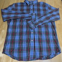 Crown &amp; Ivy Shirt Mens Médium Long Sleeve Button Up Classic Fit Multicolor - $12.85