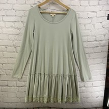 Easel Tunic Top Womens Sz M Mint Green Long Sleeve Lace  - £14.24 GBP