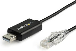 Startech.Com 6 Ft (1.8 M) Cisco Usb Console Cable - Usb To Rj45 Rollover, Black - $38.23