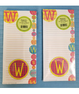 Magnetic List Note Pads Alphabet Initial W Design Lot of 2, 80 Sheets each - £11.17 GBP