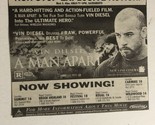 A Man Apart Vintage Movie Print Ad Vin Diesel TPA10 - $5.93