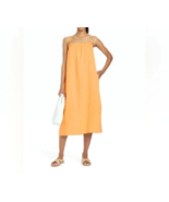 Women&#39;s Easy Linen Blend Strappy Dress (M /8-10) &quot;ORANGE&quot; ~ NEW!!! - £13.82 GBP