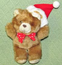 1989 Honey Love Bear American Greetings 8&quot; Vintage Plush Stuffed Santa Teddy Toy - £12.69 GBP