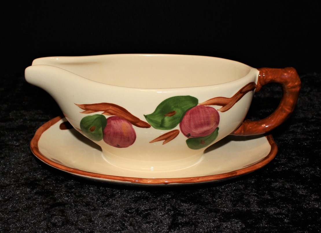 Franciscan Apple Gravy Boat with Attached Underplate, England Backstamp - $20.00