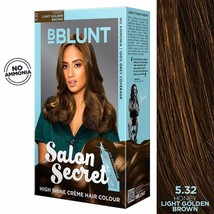 BBLUNT Salon Secret High Shine Creme Hair Colour, Honey Light Golden Brown 5.32, - £16.36 GBP