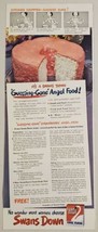 1949 Print Ad Swans Down Cake Flour Guessing-Gone Angel Food Recipe - £9.12 GBP