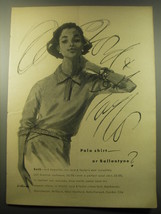 1959 Lord &amp; Taylor Fashion Ad - Polo Shirt or Ballantyne - £11.98 GBP